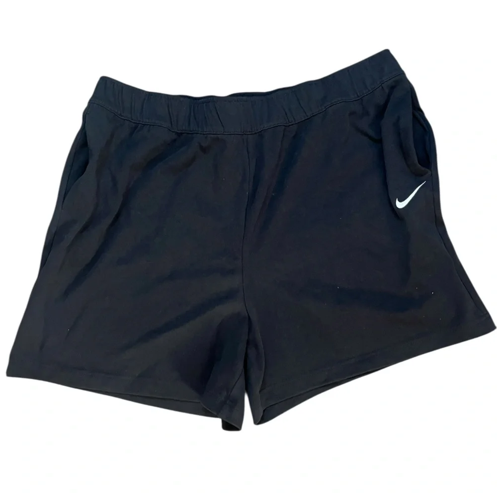Nike Women’s XL Jersey Black High Rise Loose Fit Shorts Sportswear Pockets NWT